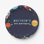 Assiettes En Carton Blast Off! Outer Space Birthday Party (Devant)
