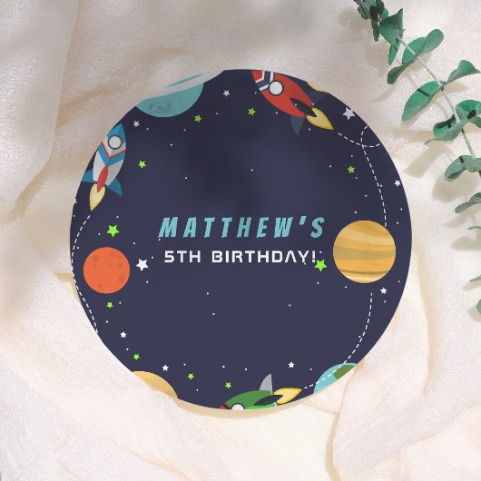 Assiettes En Carton Blast Off! Outer Space Birthday Party