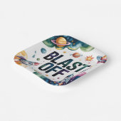 Assiettes En Carton Blast Off Space Boy Astronaut fête d'anniversaire (Angulaire)