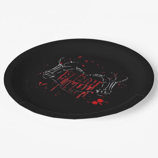 Assiettes En Carton Blegh Breakdown, Skeleton Heart Hands, Emo Band, S (Angle)