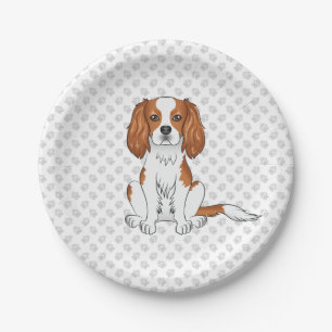 Assiettes En Carton Blenheim Cavalier King Charles Spaniel & Paws