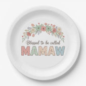 Assiettes En Carton Blessed to be called Mamaw (Devant)