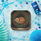 Assiettes En Carton BlessedYuleCat (Fête)