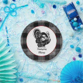 Assiettes En Carton Blessings de Black and White Plaid (Fête)