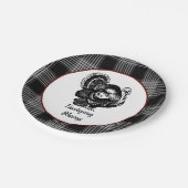Assiettes En Carton Blessings de Black and White Plaid (Angle)