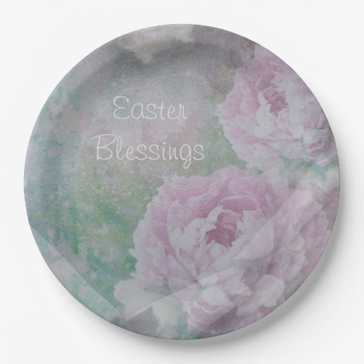 Assiettes En Carton Blessures de Pâques Cadre table en Pastels (Devant)
