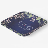 Assiettes En Carton Bleu (Angulaire)