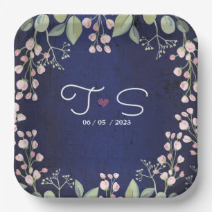 Assiettes En Carton Bleu