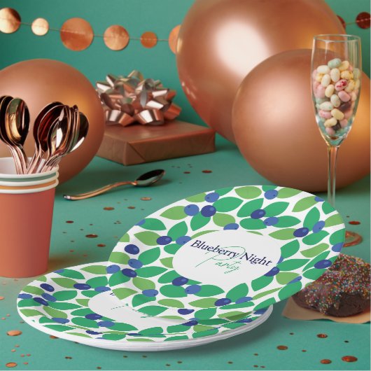 Assiettes En Carton Bleu. (Multi)