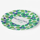 Assiettes En Carton Bleu. (Angle)