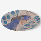 Assiettes En Carton Bleu (Angle)