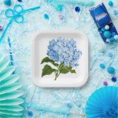Assiettes En Carton Bleu antique Hydrangea Blossom (Fête)