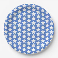 Bleu avec un Motif aux étoiles blanches