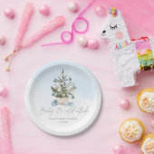 Assiettes En Carton Bleu bébé d'hiver son froid extérieur (Fête)