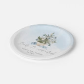 Assiettes En Carton Bleu bébé d'hiver son froid extérieur (Angle)