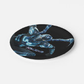 Assiettes En Carton Bleu Beetle Leaping Caractère Art (Angle)