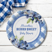 Assiettes En Carton Bleu Berry Baby shower doux