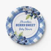 Assiettes En Carton Bleu Berry Baby shower doux (Devant)