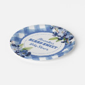 Assiettes En Carton Bleu Berry Baby shower doux (Angle)