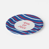 Assiettes En Carton Bleu, blanc et rouge (Angle)