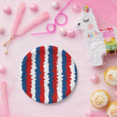 Assiettes En Carton Bleu, blanc et rouge Cool (Fête)