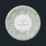 Assiettes En Carton Bleu botanique Fleur sauvage motif floral<br><div class="desc">Aquarelle moderne jaune,  vert et blanc motif de fleurs botaniques sauvages sur un arrière - plan bleu pâle pour une sensation d'été frais. Coordonner de jolies plaques de papier avec du texte qui peut être modifié pour convenir à votre célébration.</div>