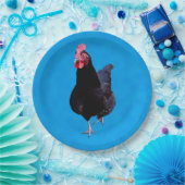 Assiettes En Carton Bleu Chicken Strut, Plaques de papier d'anniversai (Fête)