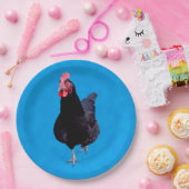 Assiettes En Carton Bleu Chicken Strut, Plaques de papier d'anniversai (Fête)