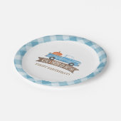 Assiettes En Carton Bleu CITROUILLE Camion Anniversaire Automne 1er An (Angle)