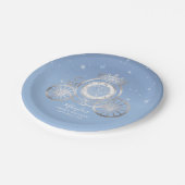 Assiettes En Carton Bleu clair et argent Cinderella Princess Anniversa (Angle)