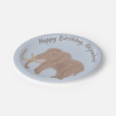 Assiettes En Carton Bleu clair personnalisé, Mammoth laineux Brown (Angle)