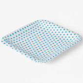 Assiettes En Carton Bleu clair Pois Preppy Multi use (Angulaire)