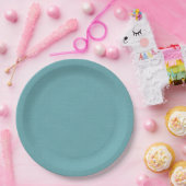 Assiettes En Carton Bleu clair texturé. (Fête)