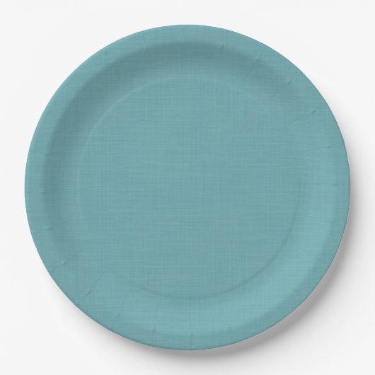 Assiettes En Carton Bleu clair texturé. (Devant)