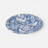 Assiettes En Carton Bleu classique Bois Blanc Animaux Lapin renard (Angle)