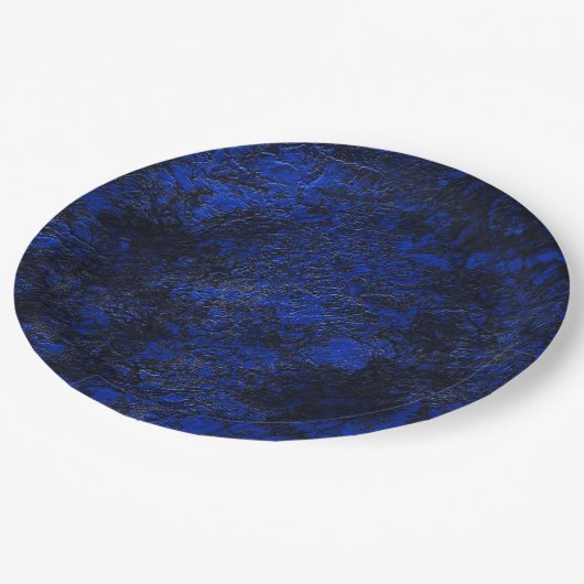 Assiettes En Carton Bleu cobalt (Angle)