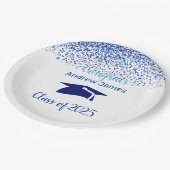 Assiettes En Carton bleu confetti 2025 - Félicitations (Angle)