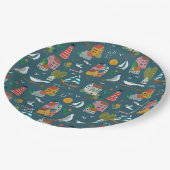 Assiettes En Carton Bleu côtier motif garçon baby shower fête (Angle)