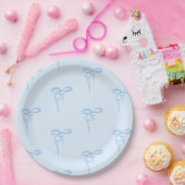 Assiettes En Carton Bleu dainty arc motif garçon baby shower (Fête)