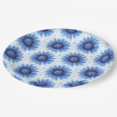 Assiettes En Carton Bleu Daisy Tout Sur Plaque D'Impression (Angle)
