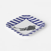 Assiettes En Carton Bleu de la partie de hockey (Angulaire)