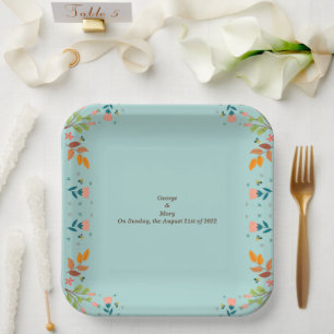 Assiettes En Carton bleu de vol