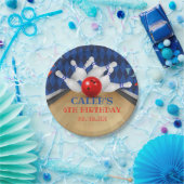 Assiettes En Carton Bleu Diamond Strike Bowling Anniversaire (Fête)