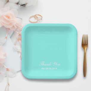 Assiettes En Carton bleu d'oeuf de robin bleu turquoise aqua bleu mari