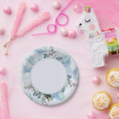 Assiettes En Carton Bleu Dusty (Fête)