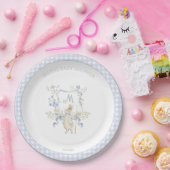Assiettes En Carton Bleu En vichy Peter le Baby shower Rabbit MUTED BL (Fête)