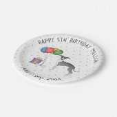 Assiettes En Carton Bleu Et Blanc Italien Greyhound Cute Chien Anniver (Angle)