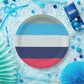 Assiettes En Carton Bleu Et Bourgogne (Fête)