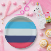 Assiettes En Carton Bleu Et Bourgogne (Fête)