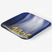 Assiettes En Carton Bleu et or 2025 Graduation en vedette (Angulaire)